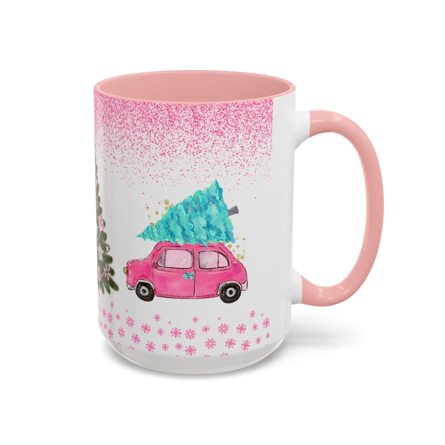 Pink Christmas - Accent Coffee Mug (11, 15oz)