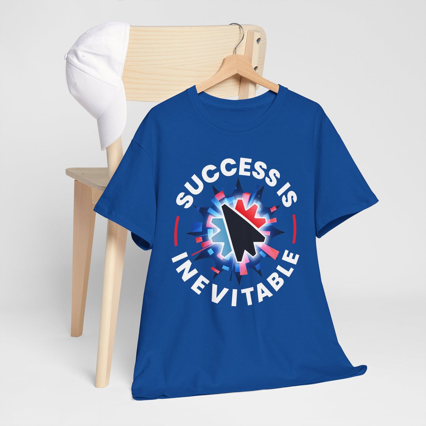 Success Is Inevitable T-Shirt – Motivational Graphic Tee with Cursor Design - 14884