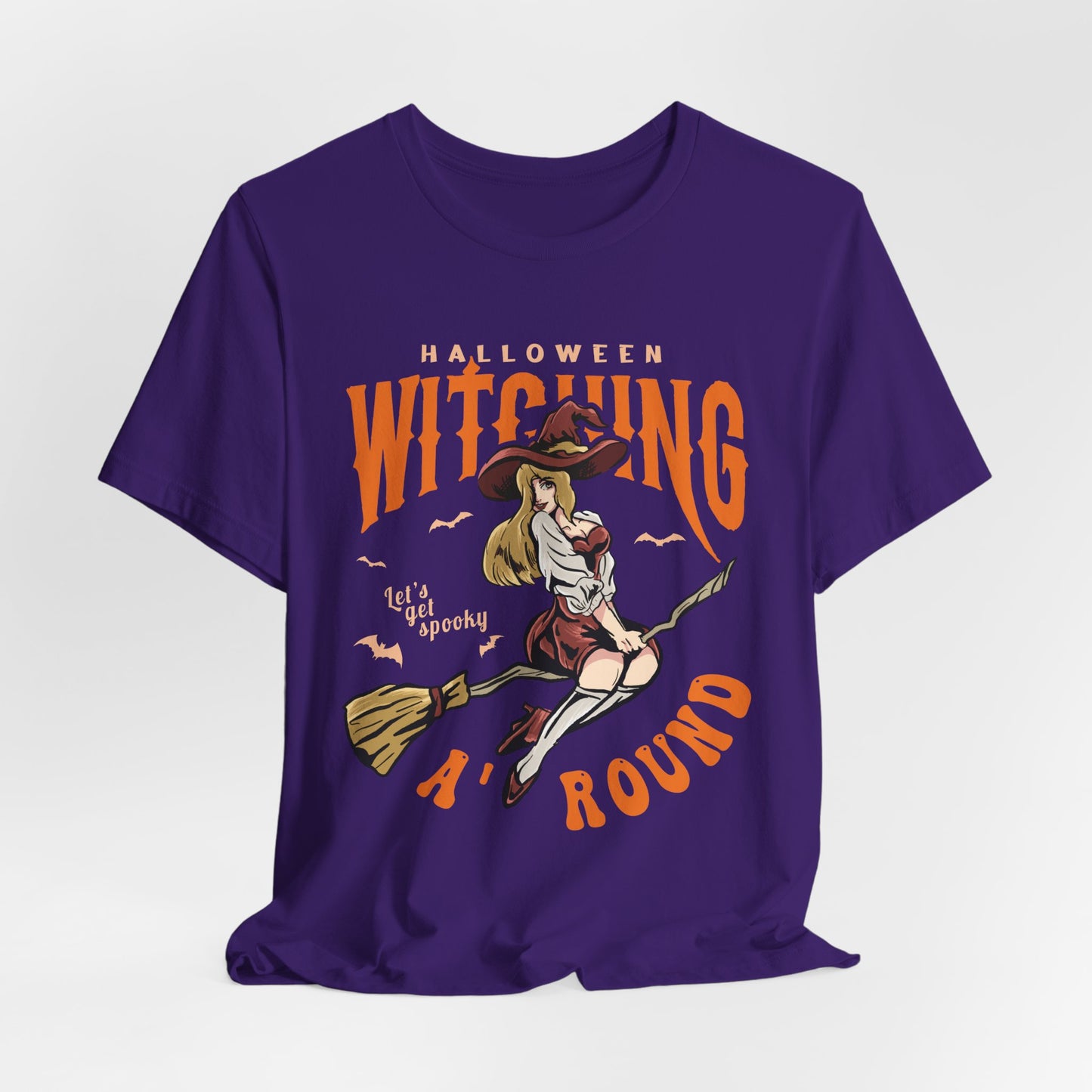 Halloween Witching, Let's Get Spooky Around  - Unisex Jersey Short Sleeve Tee - 12930