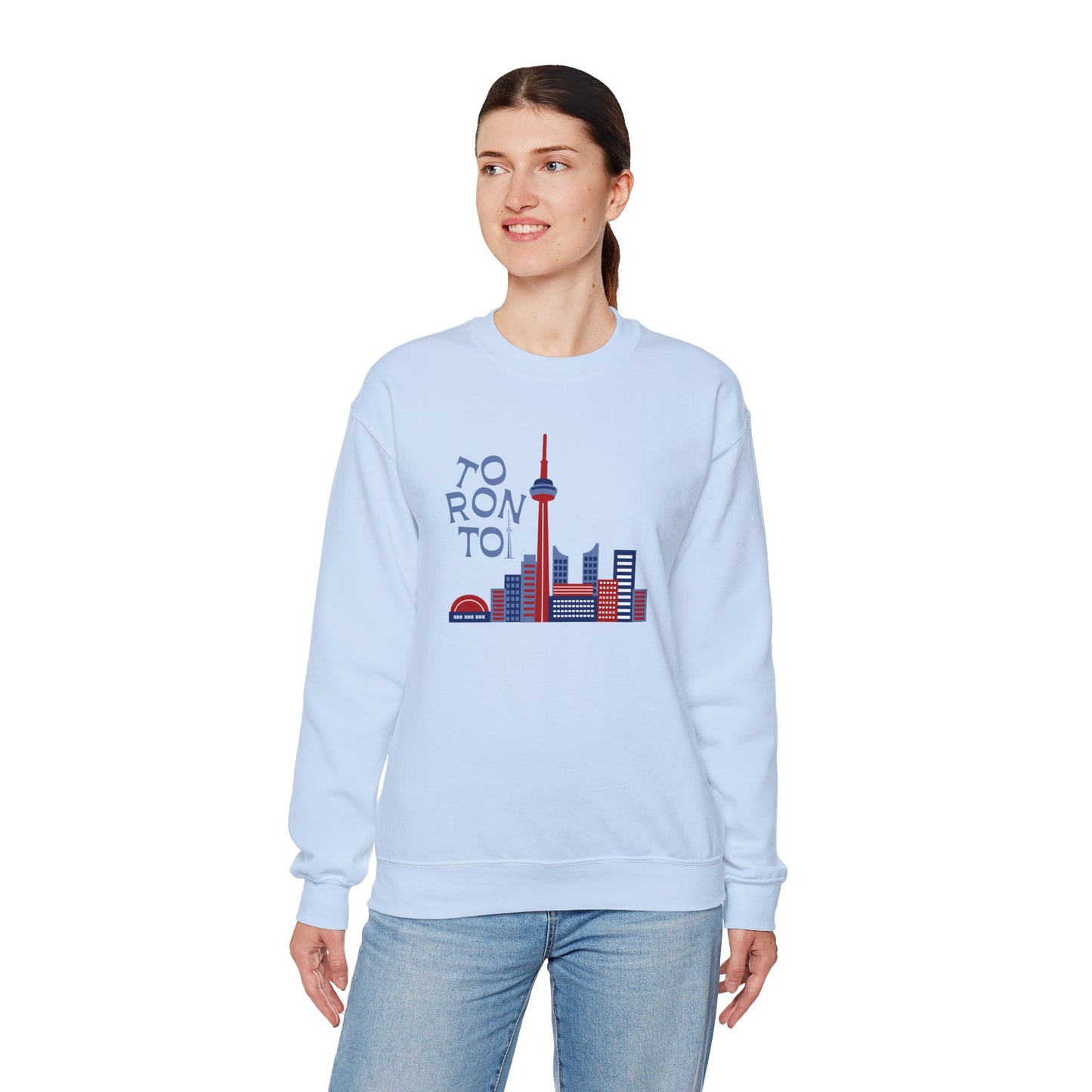 Toronto Skyline Unisex Crewneck Sweatshirt - Cozy Graphic Pullover - 12125