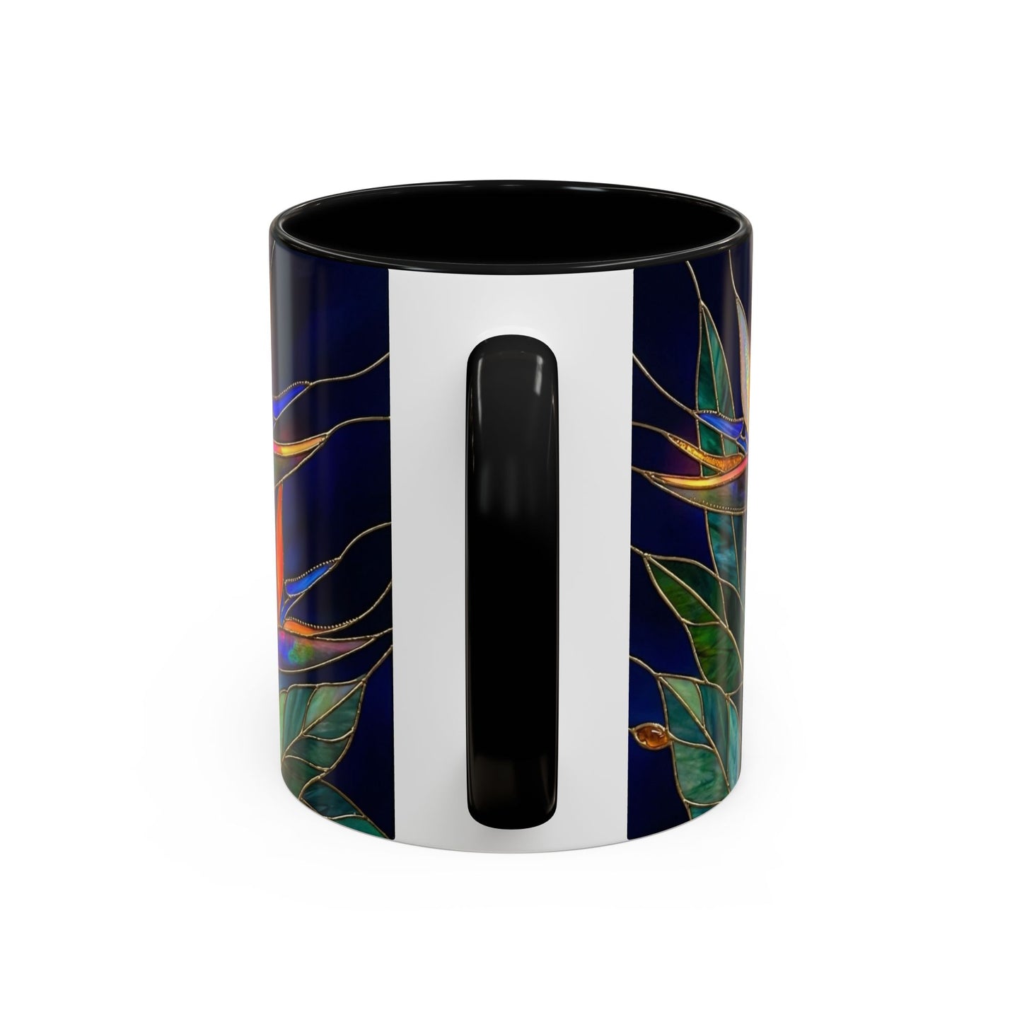 Bird of Paradise Floral Coffee Mug — Stained Glass Design 11/15oz - 14556