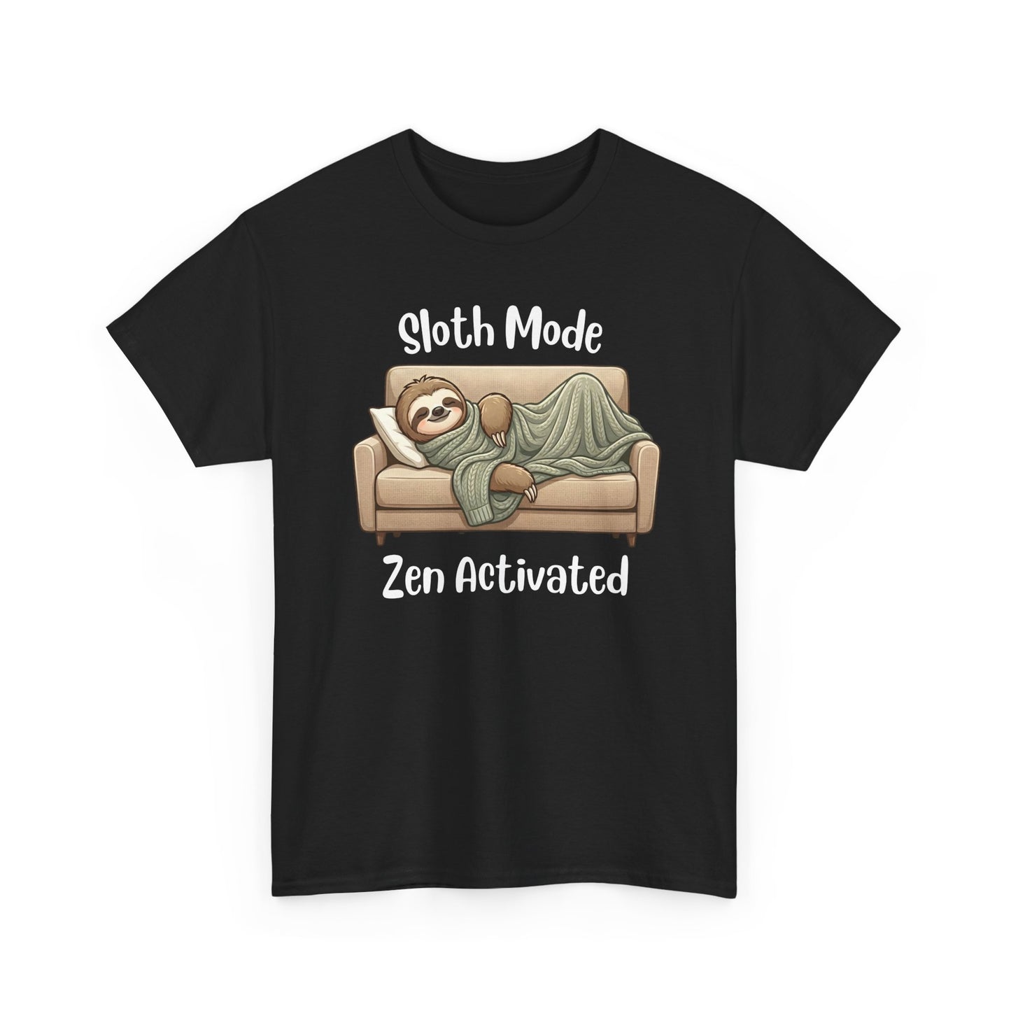 Funny Sloth T-Shirt – “Sloth Mode, Zen Activated” Cute Relaxing Tee - 14844