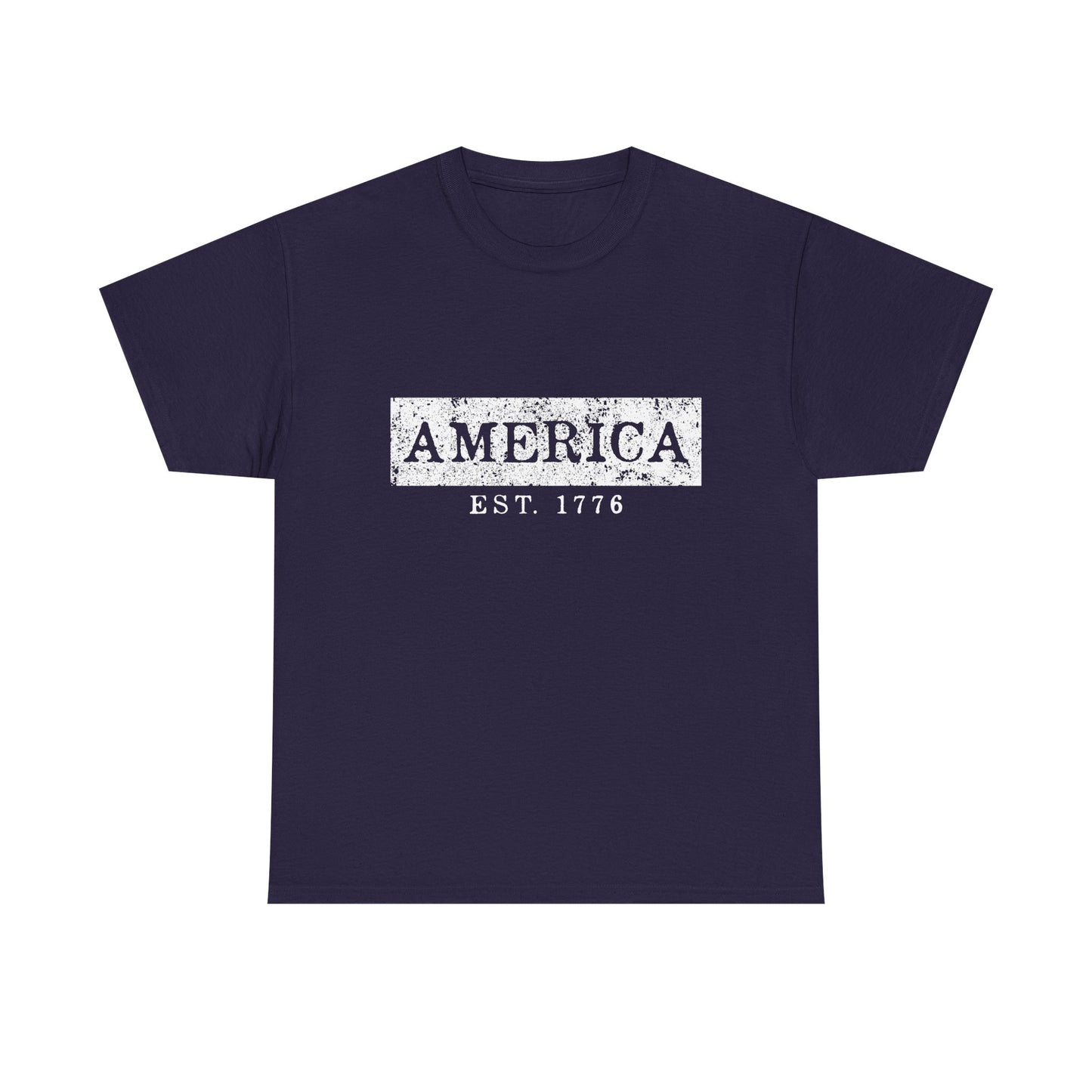 Patriotic Unisex Tee - America EST 1776, Vintage Style Shirt, Independence Day Gift, Casual Wear, Gifts for Him/Her - 13736