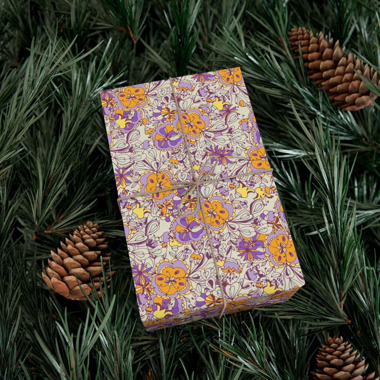 Orange & Purple Flowers - Gift Wrap Papers - 10240