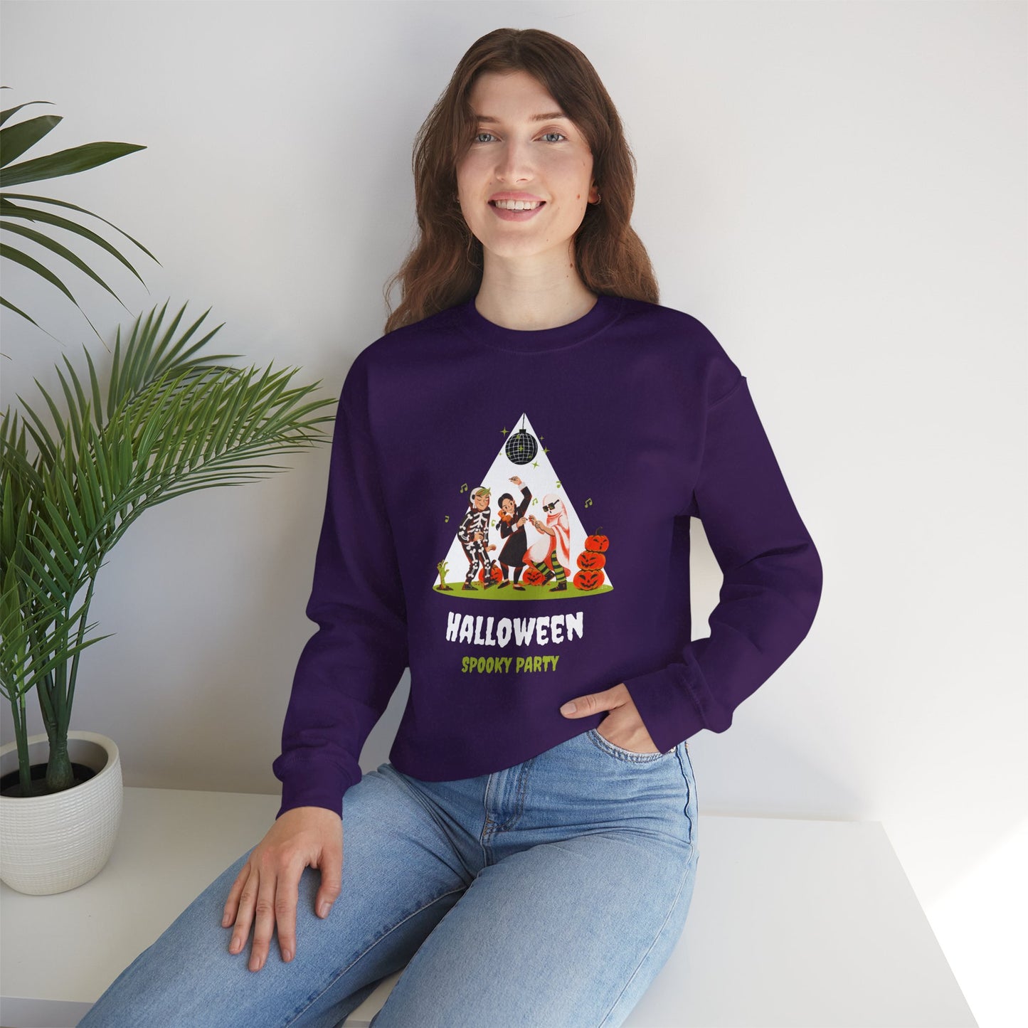 Halloween, Spooky Party - Unisex Heavy Blend™ Crewneck Sweatshirt