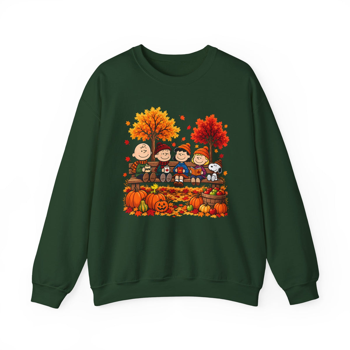 Fall Friends Crewneck Sweatshirt, Cute Autumn Pumpkin Patch Design - 14999