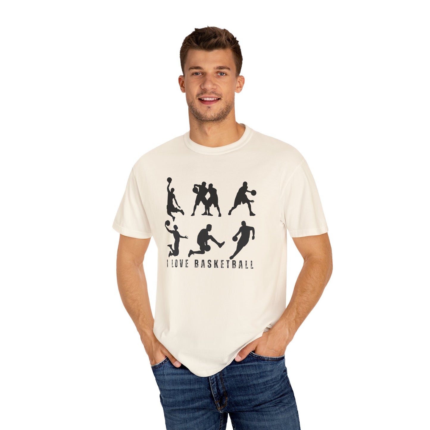 I Love Basketball - Unisex Garment-Dyed T-shirt - 10160