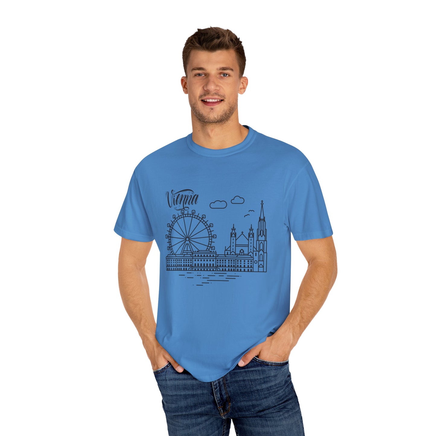 Vienna Unisex Garment-Dyed T-Shirt - Travel Souvenir Tee - 12205