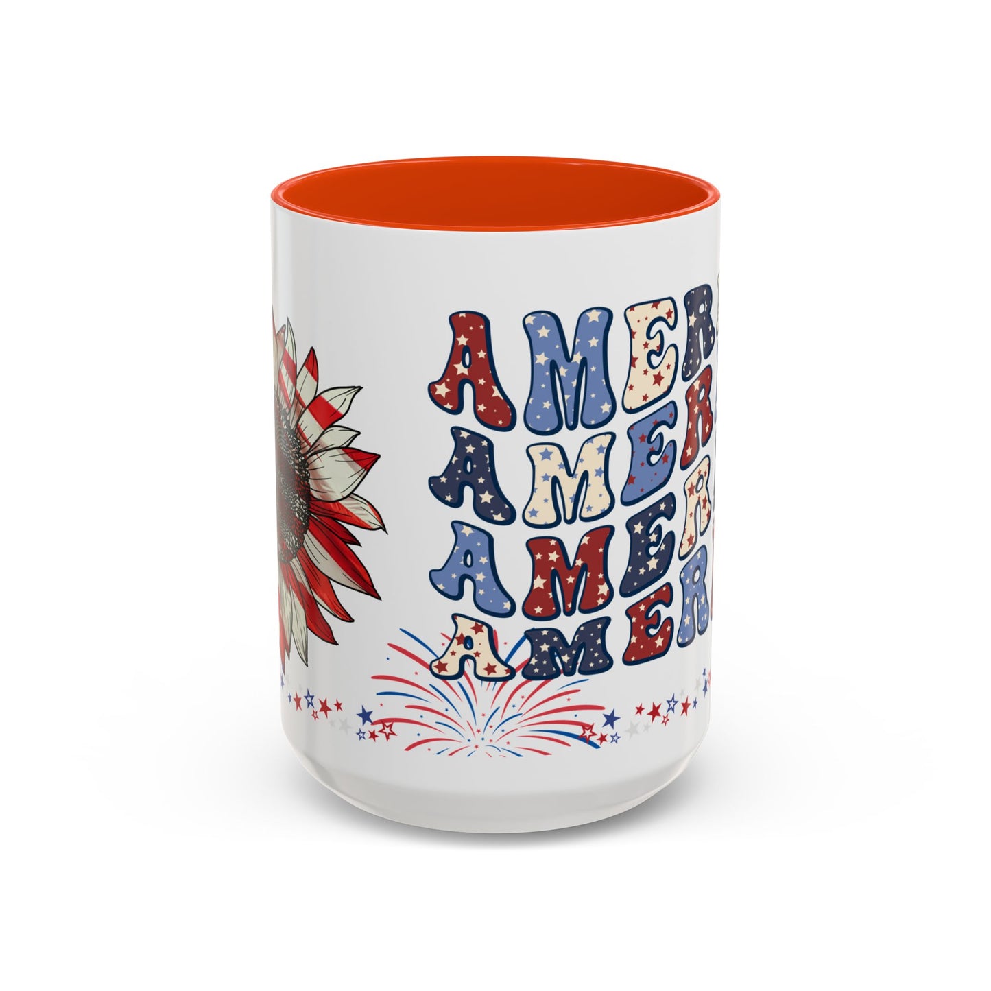 July 4, Red & Blue, Colorful Mugs, 11oz - 10590