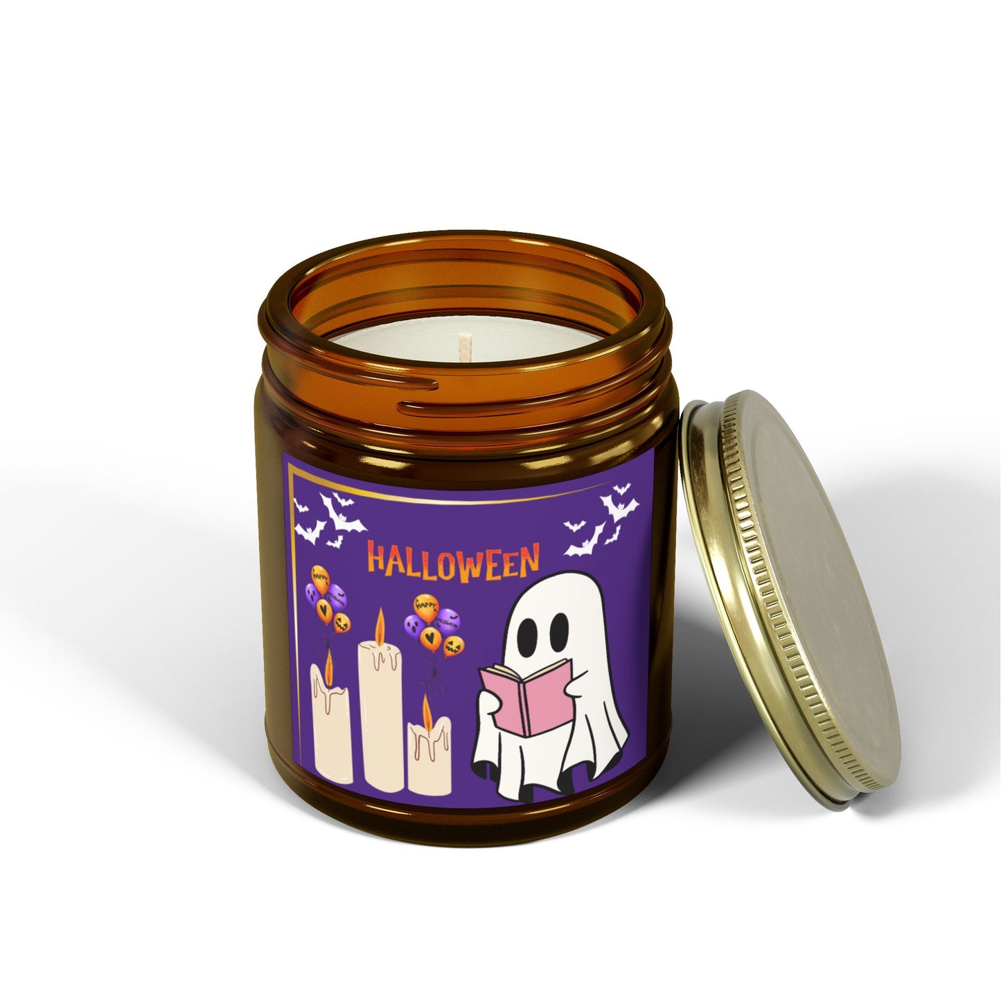 Halloween - Scented Coconut Apricot Candles (4oz, 9oz) - 14095