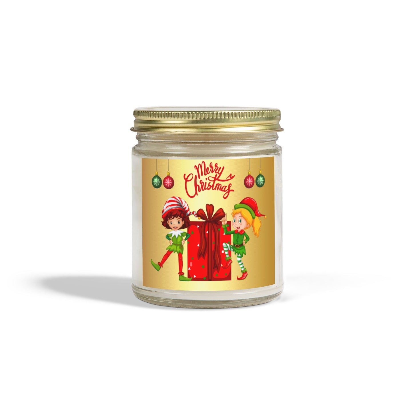 Merry Christmas - Scented Candles, Coconut Apricot Wax (4oz, 9oz)