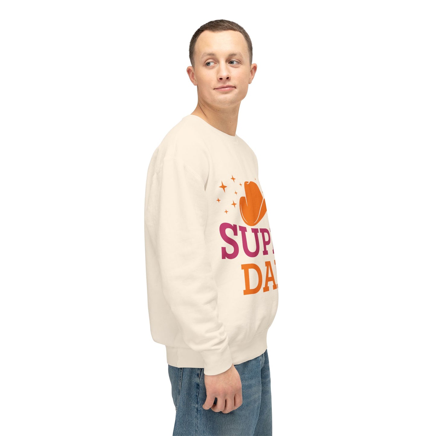 Super Dad Unisex Lightweight Crewneck Sweatshirt | Perfect Gift for Father's Day - 12907