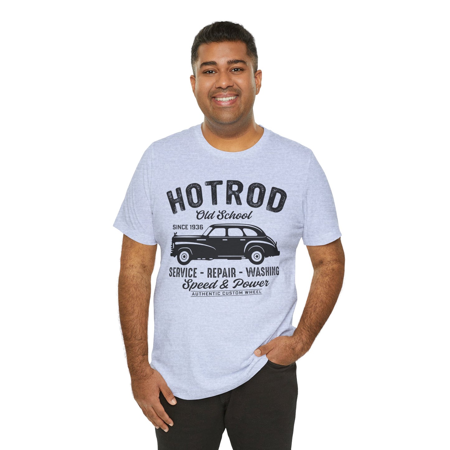 Hotrod, Old School - Unisex Jersey Short Sleeve Tee - 13035