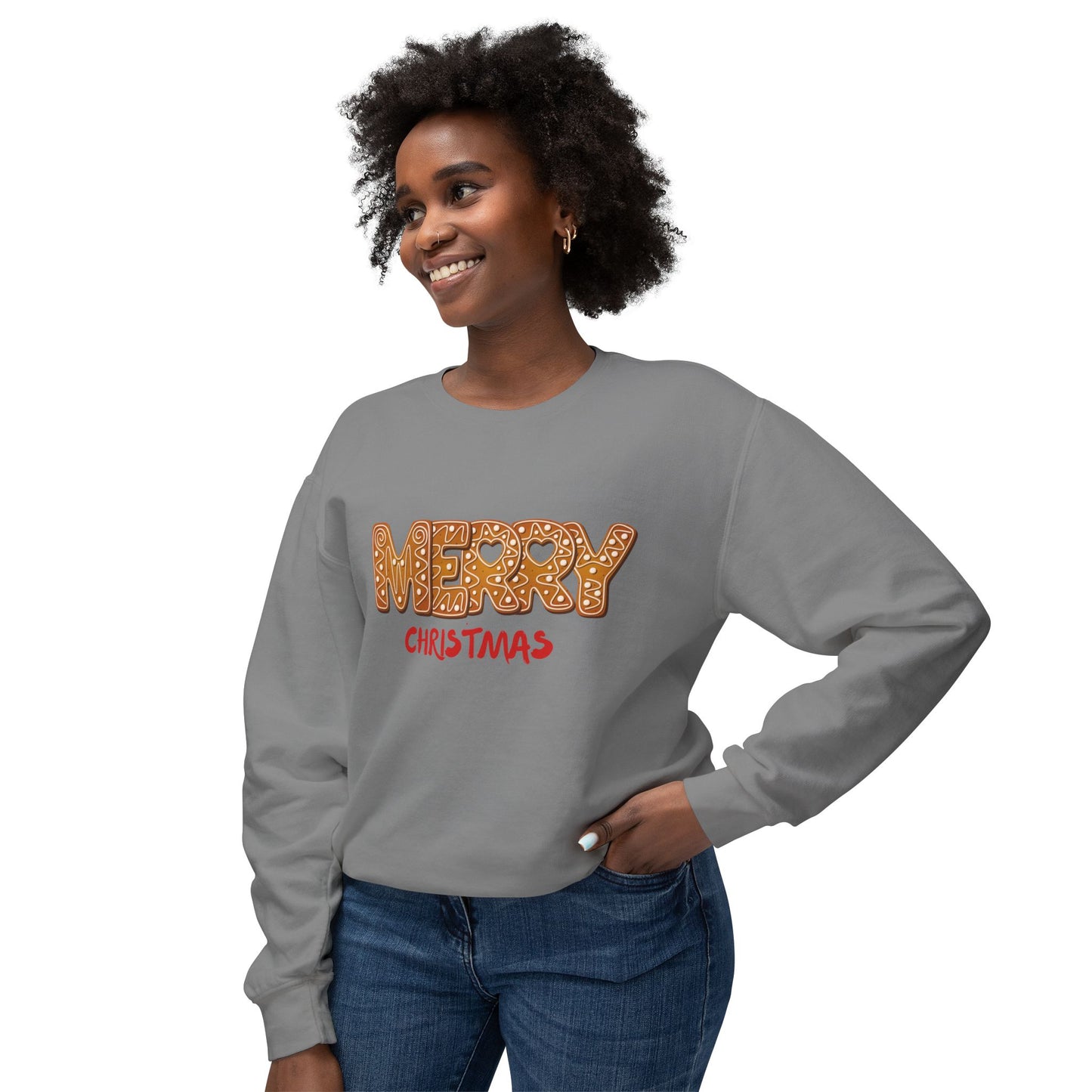 Merry Christmas - Unisex Lightweight Crewneck Sweatshirt