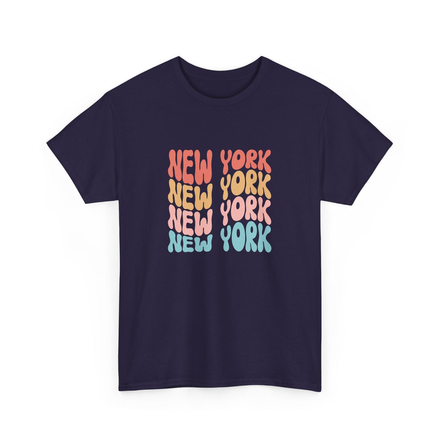 Retro New York Unisex Heavy Cotton Tee - Casual Streetwear Style - 12003