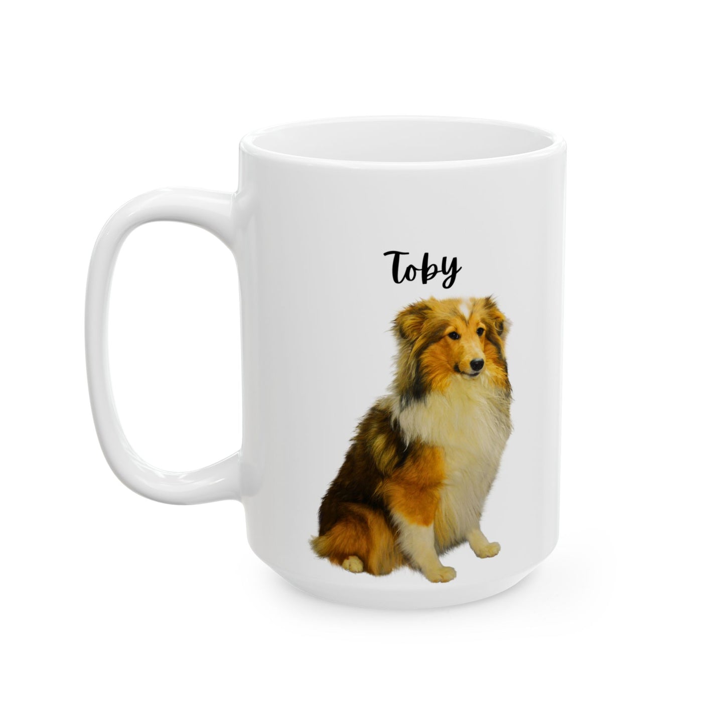 Custom Pet Portrait Ceramic Mug | Dog Lover Gift | Personalized Mug | Animal Lover Coffee Cup | Cute Pet Design - 14160