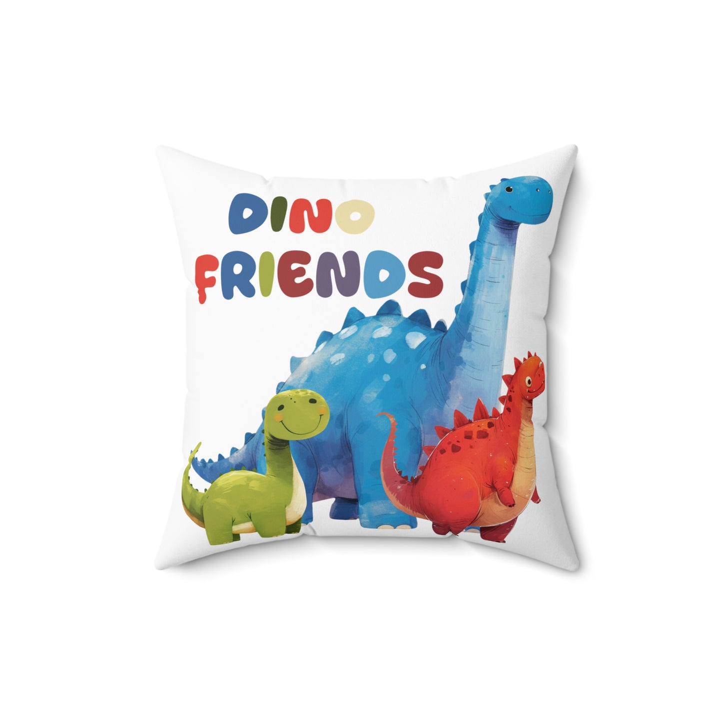 Kids: Dino Friends in Gobi - Spun Polyester Square Pillow