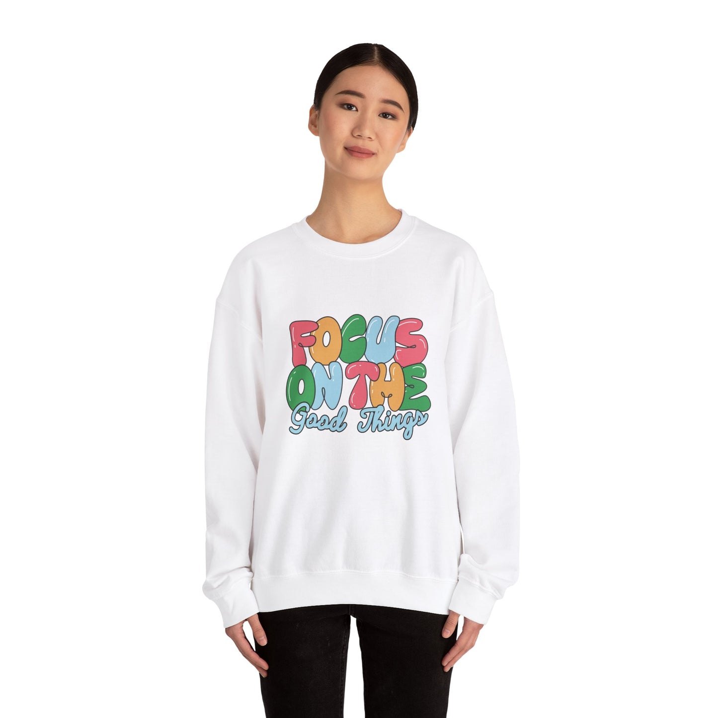 Focus On The Goog Things - Unisex Heavy Blend™ Crewneck Sweatshirt