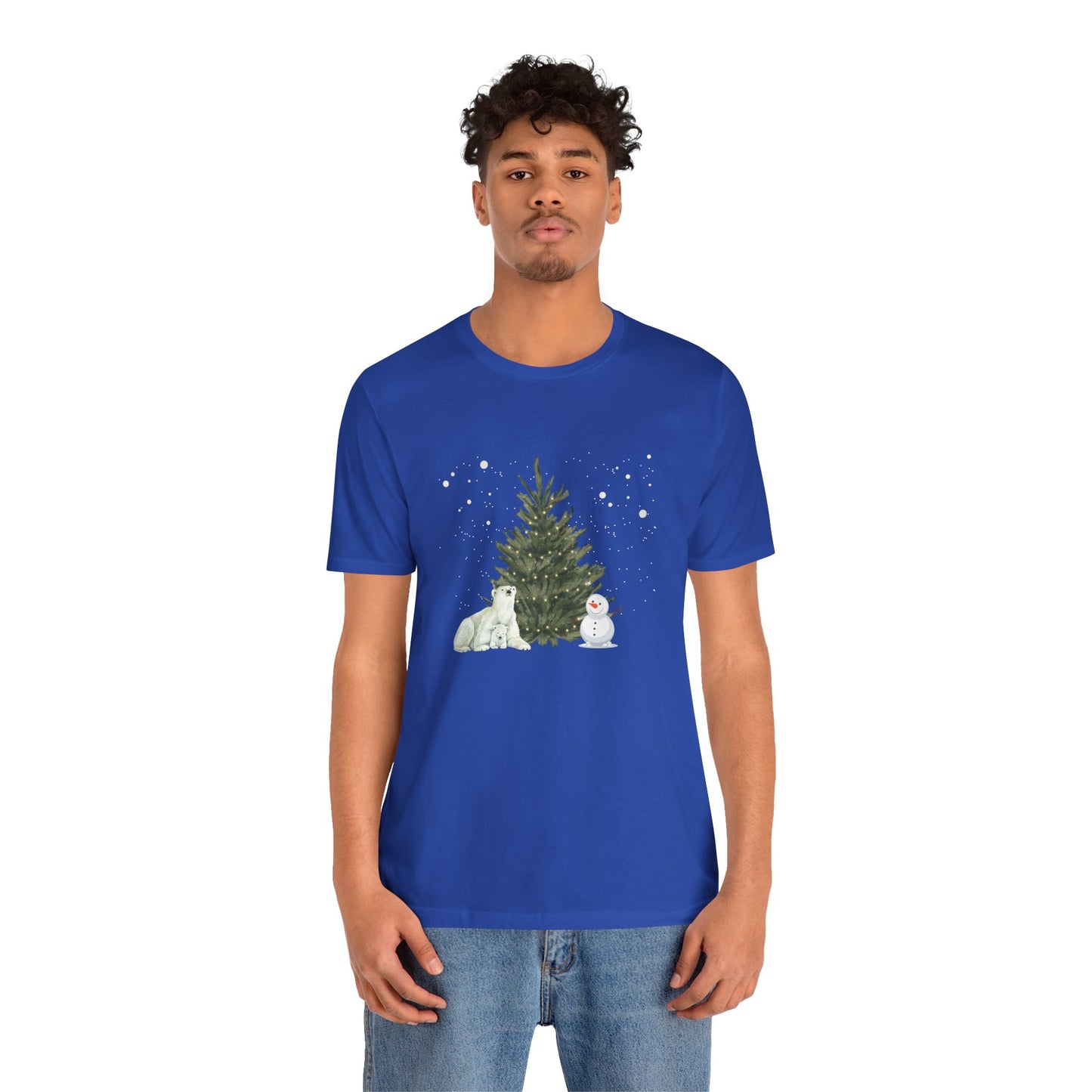 Polar Bear & snowman - Unisex Jersey Short Sleeve Tee - 10021