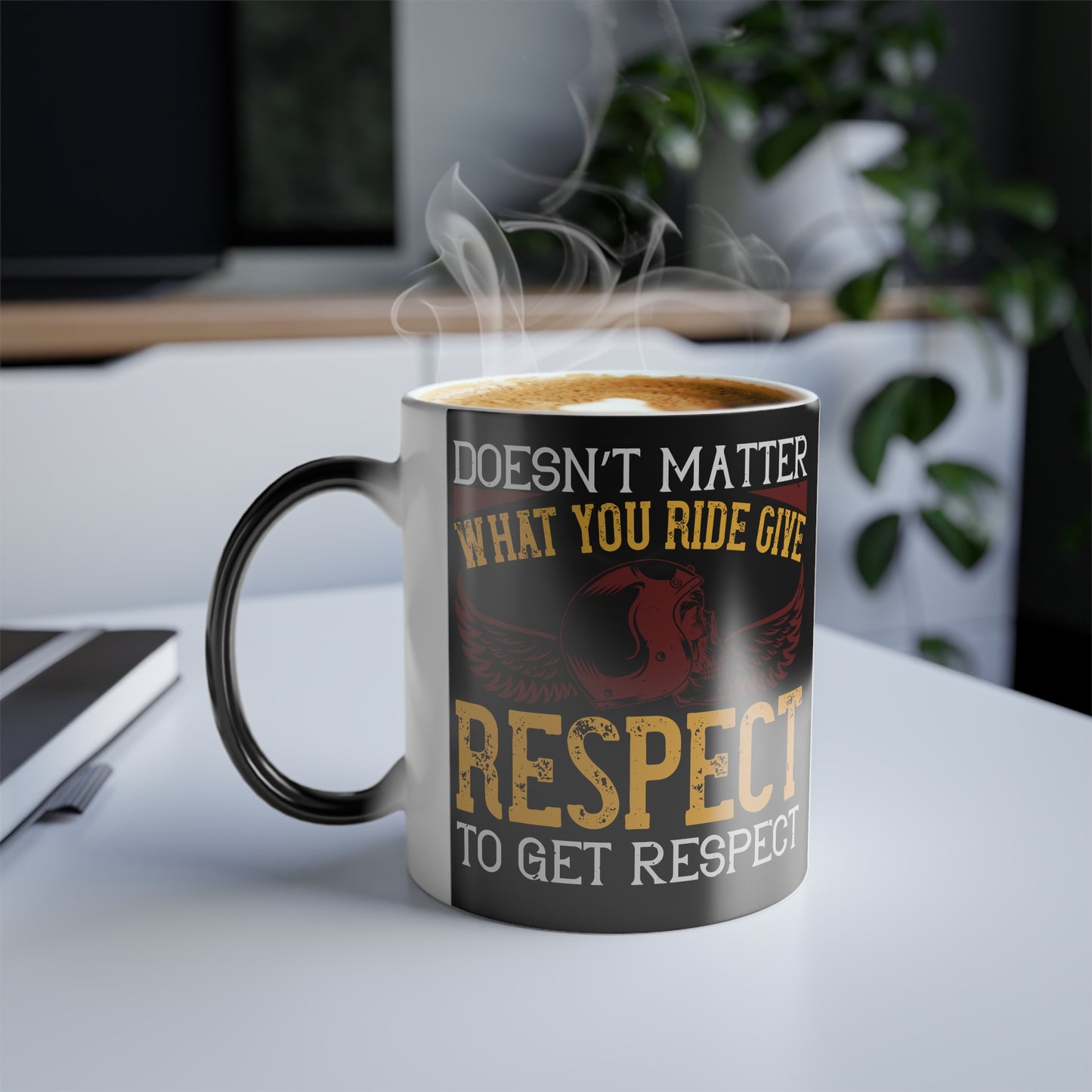 Doesn’t Matter What You Ride, Give Respect to Get Respect - Color Morphing Mug, 11oz - 13674