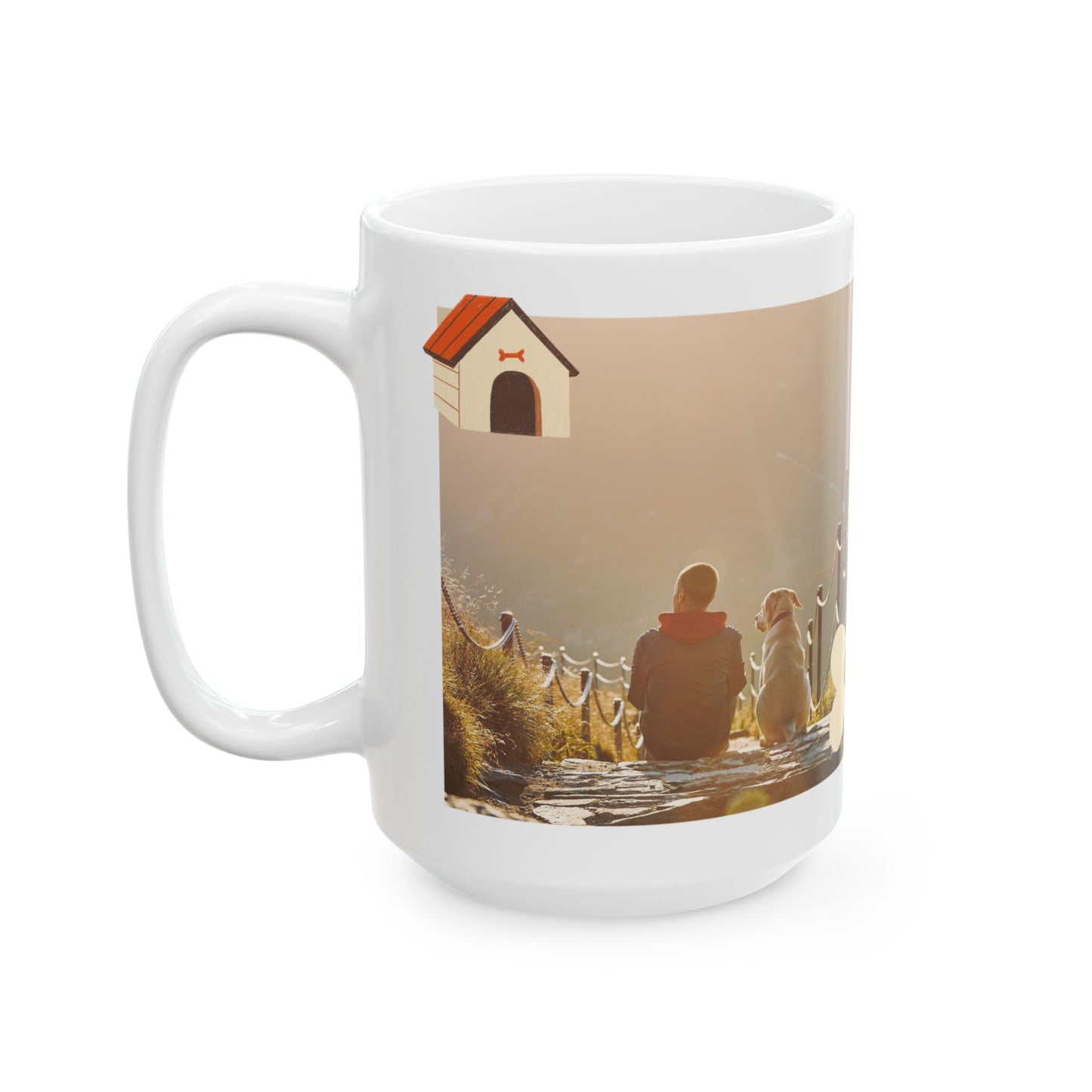 Personalized Pet Lover Mug, Dog Owner Gift, Custom Photo Cup, Cute Ceramic Drinkware, Unique Pet Memory - 14161