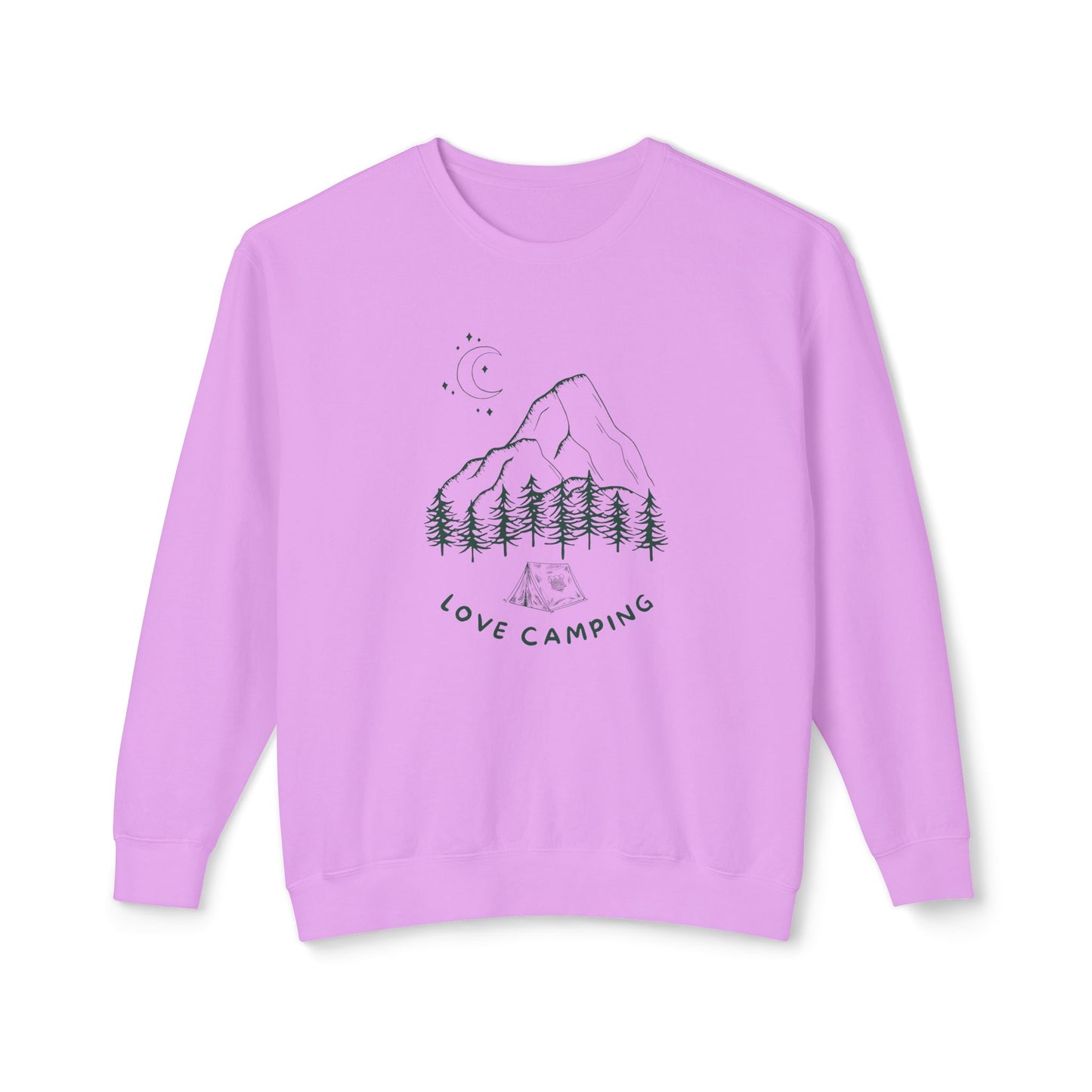 Love Camping - Unisex Lightweight Crewneck Sweatshirt - 10617