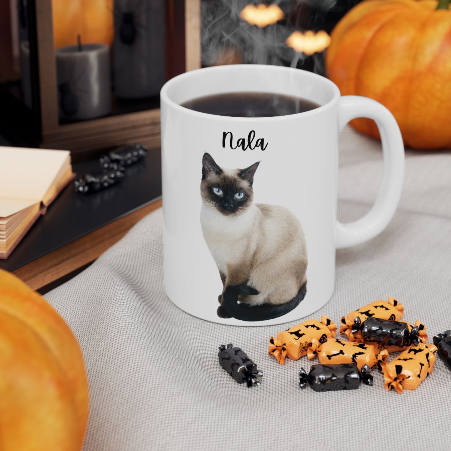 Ceramic Cat Mug, Cute Cat Coffee Cup, Pet Lover Gift, Animal Lover Mug, Funny Cat Lover Present - 14205