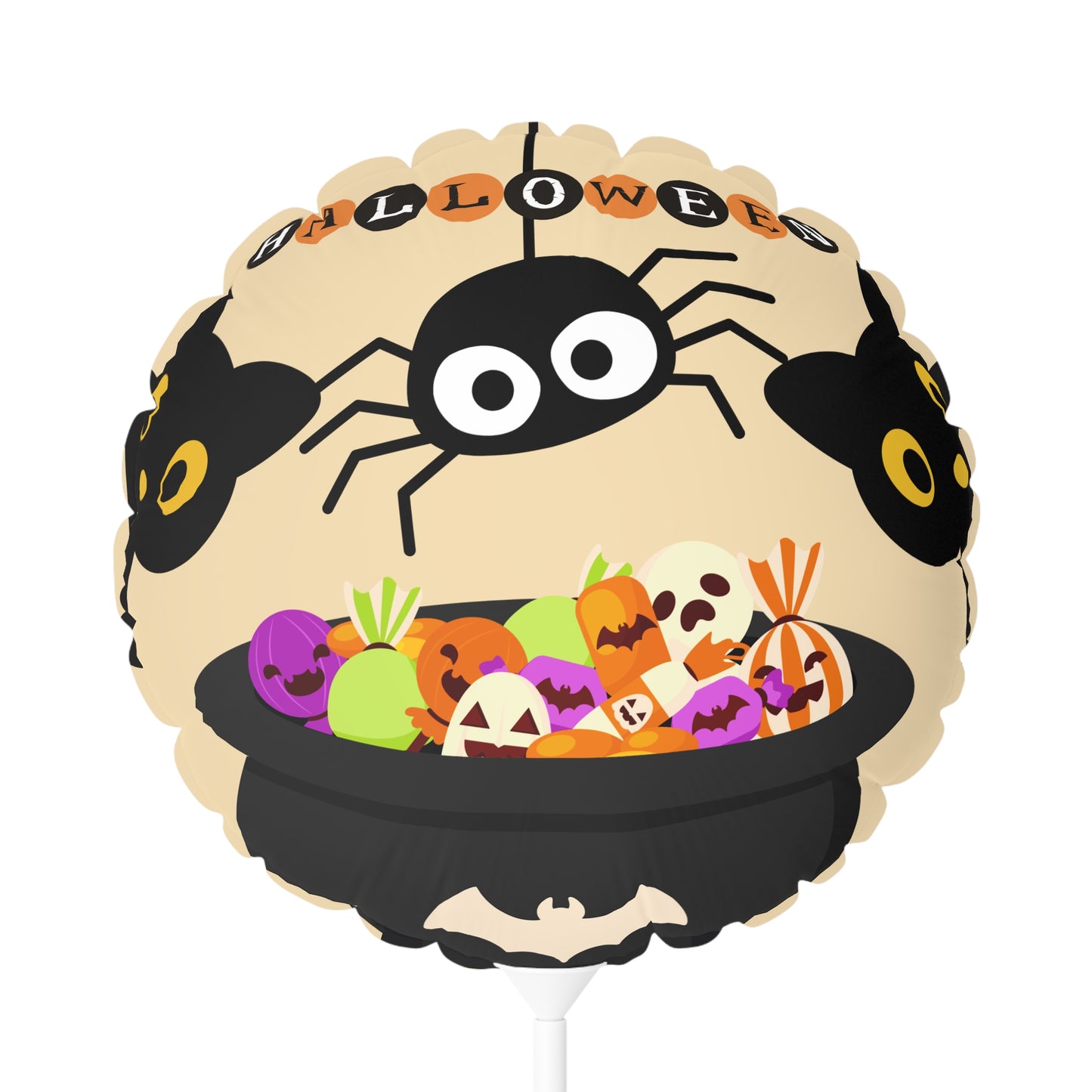 Halloween Spider - Balloon (Round and Heart-shaped), 11" - 13762