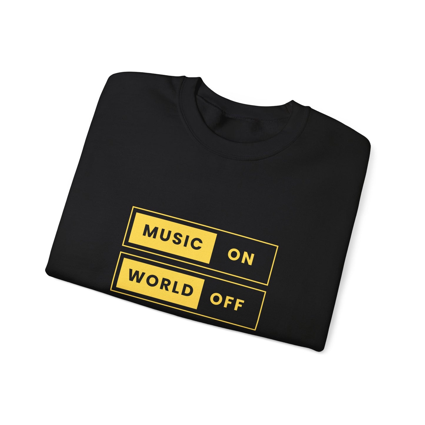 Music On, World Off - Unisex Heavy Blend™ Crewneck Sweatshirt - 10603