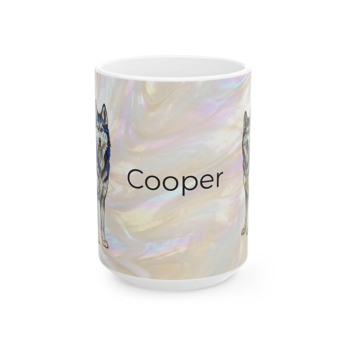 Personalized Husky Name Mug — Custom 'Cooper' Ceramic Coffee Cup (11oz/15oz) - 14524