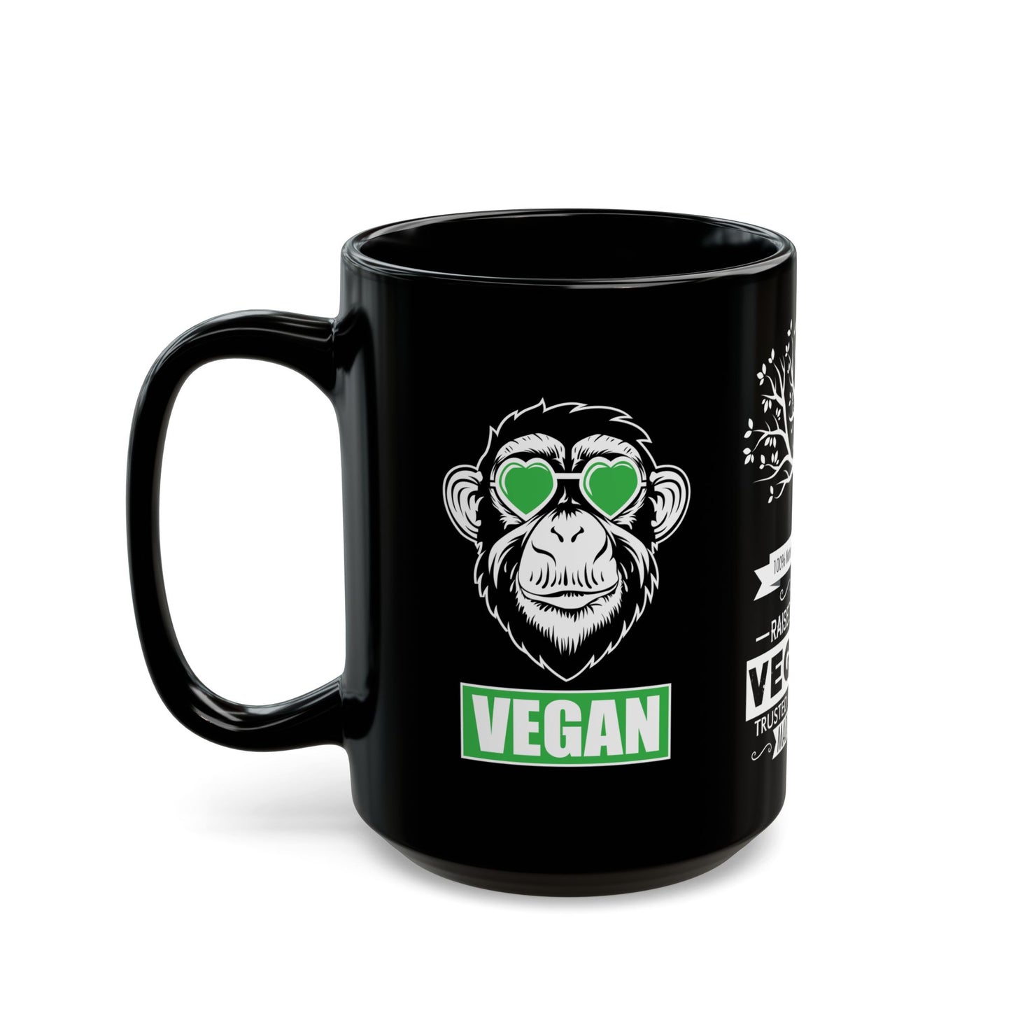 100% Natural & Healthy, Raised by Veggies - Black Mug (11oz, 15oz)