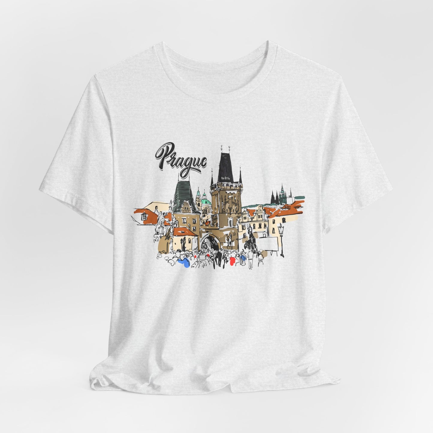 Prague Graphic Unisex Tee - Perfect Travel Souvenir - 12135