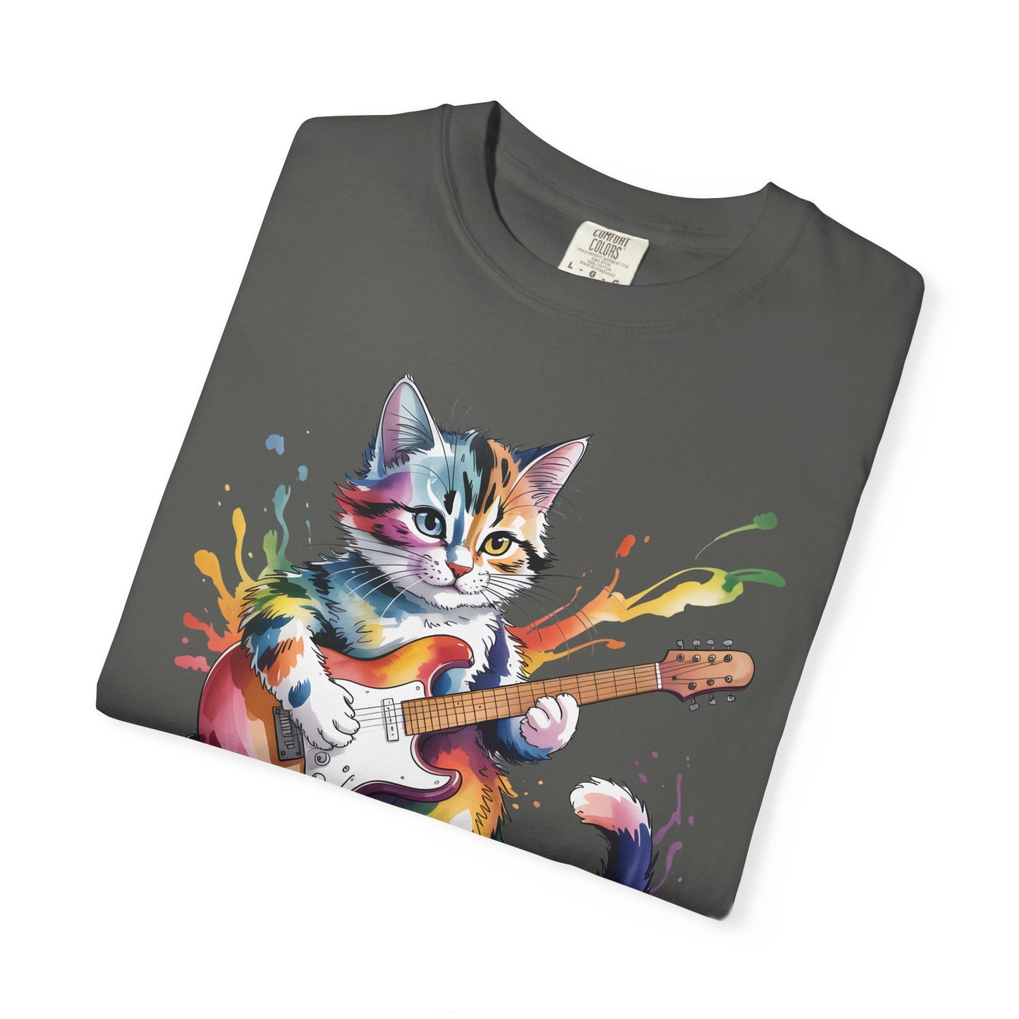 This Is My Meow-sic Cat T-Shirt – Funny Guitar Cat Tee, Music Lover Gift for Cat Mom, Rock Kitty Shirt - 14809