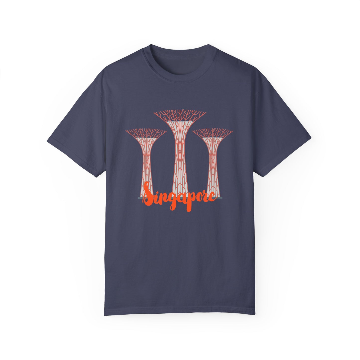 SingaporeT-Shirt - Casual Unisex Garment-Dyed Tee - 12085