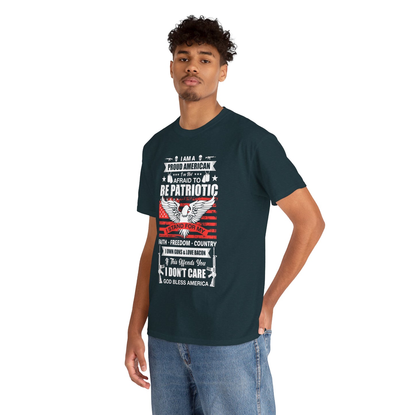 Unisex Patriotic Tee - Proud American T-Shirt, 4th of July Gift, Freedom Shirt, Memorial Day Apparel, Casual Wear - 13789
