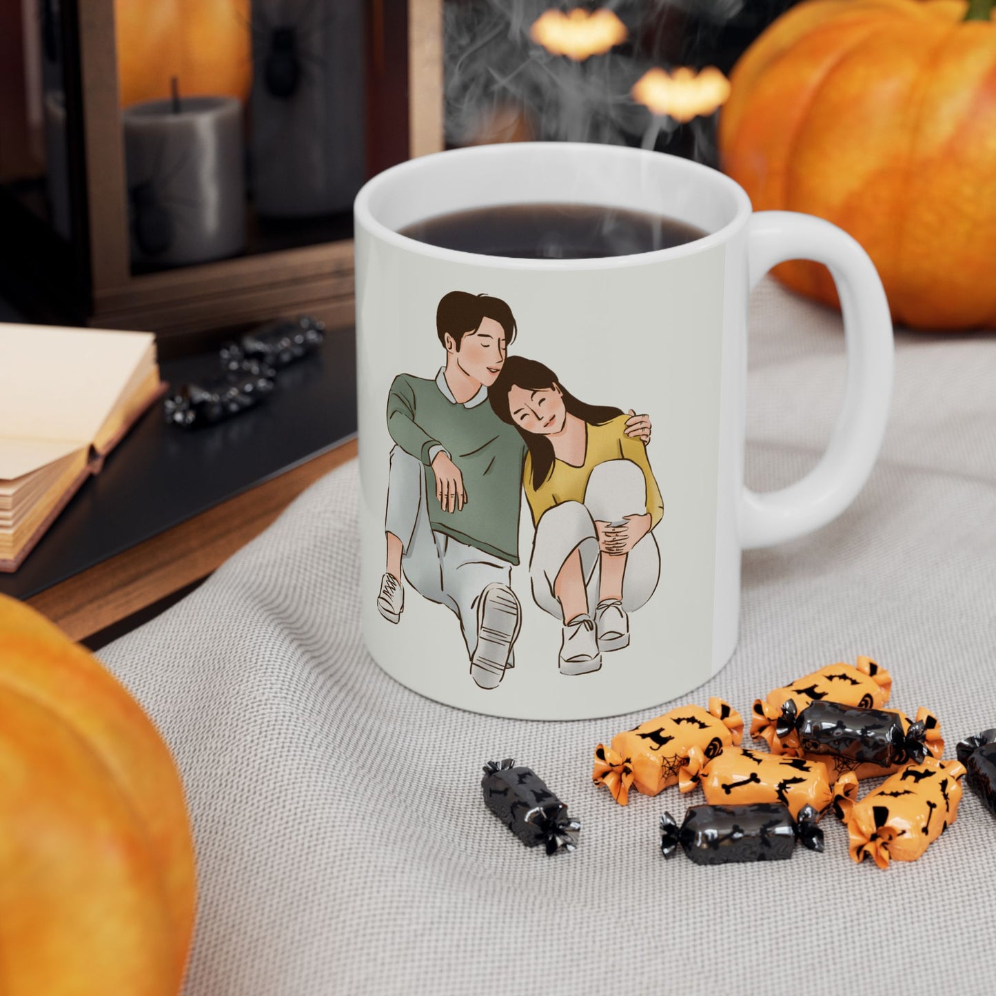 Happy Valentine's Day, Names, Customizable - Ceramic Mug, (11oz, 15oz) - 10924