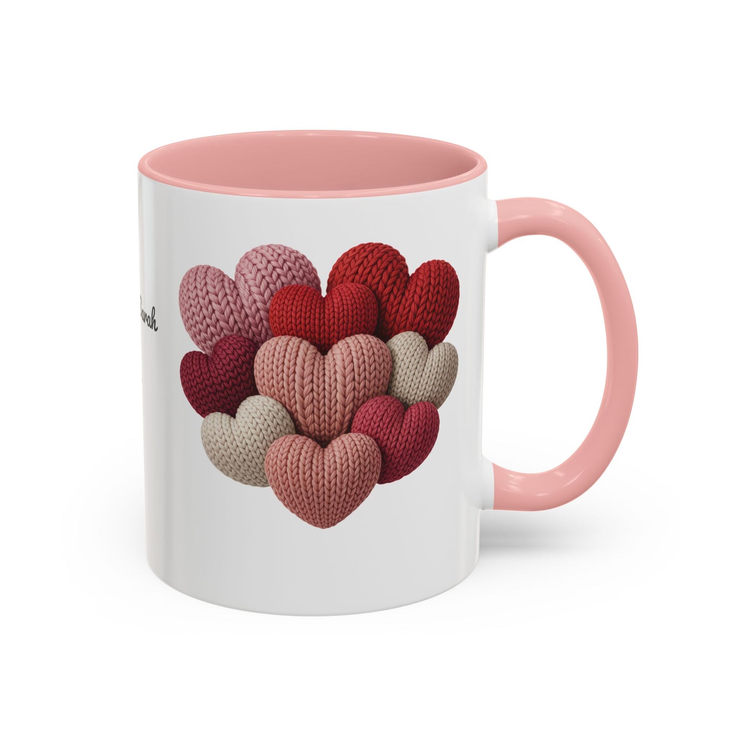Valentine’s Hearts Personalized Mug — Custom Names & Established Date (11oz / 15oz) - 14745