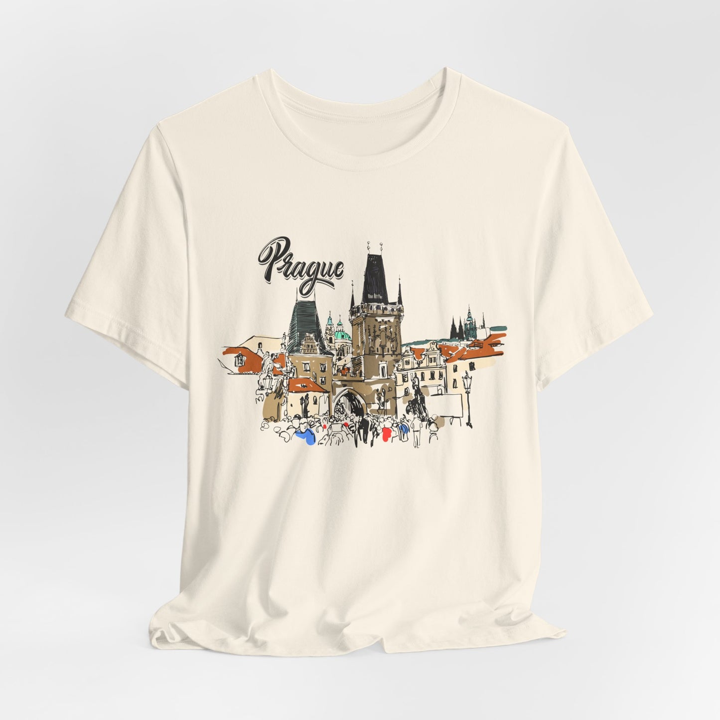 Prague Graphic Unisex Tee - Perfect Travel Souvenir - 12135