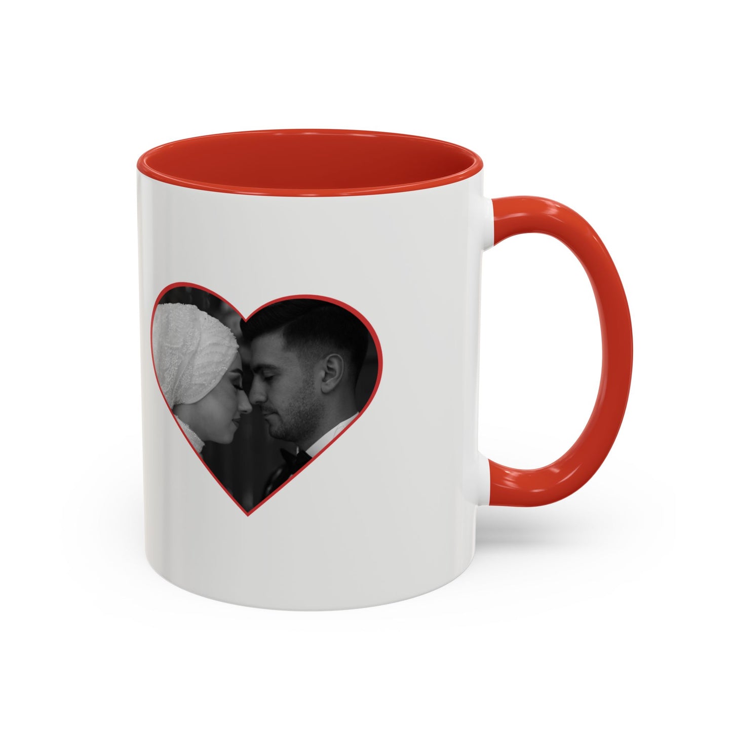 Mr & Mrs, Photo Customizable - Accent Coffee Mug (11, 15oz) - 10962