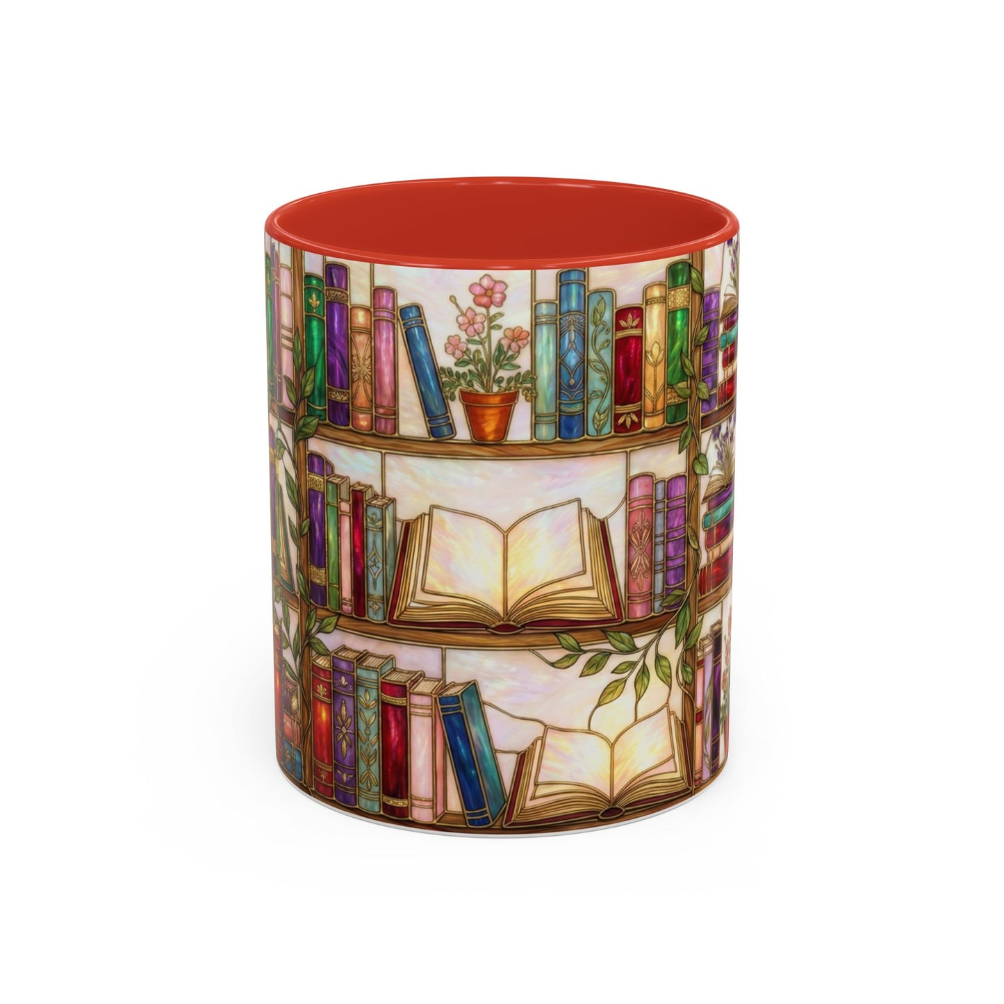 Bookish Accent Coffee Mug — Stained Glass Design (11/15 oz) - 14528