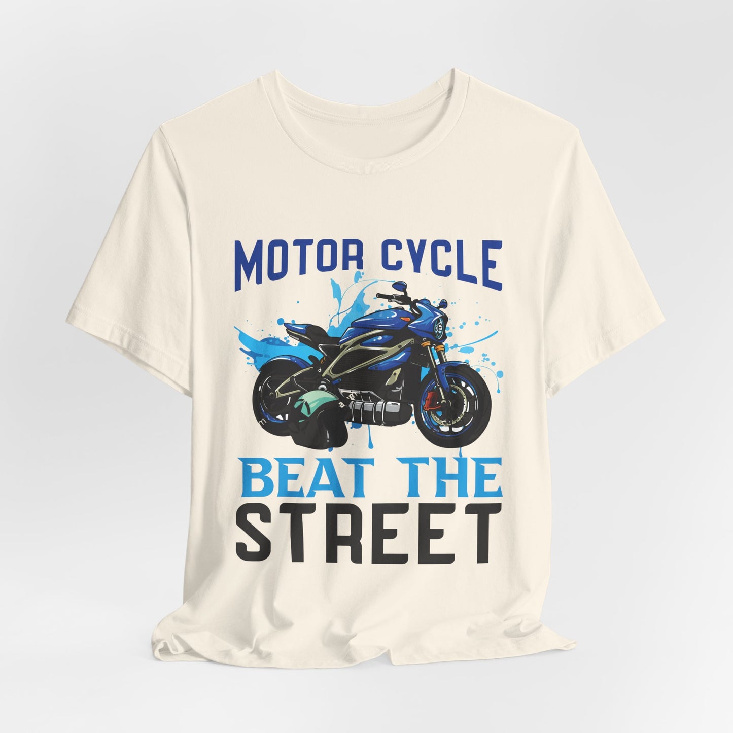 Motorcycle, Beat The Street - Unisex Jersey Short Sleeve Tee - 13596