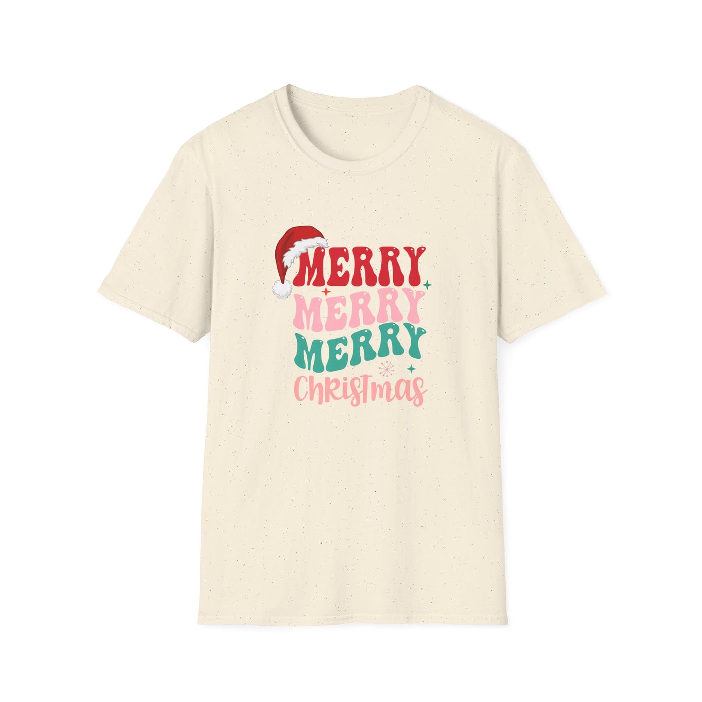 Merry, Merry, Merry Christmas - Unisex Softstyle T-Shirt - 10496