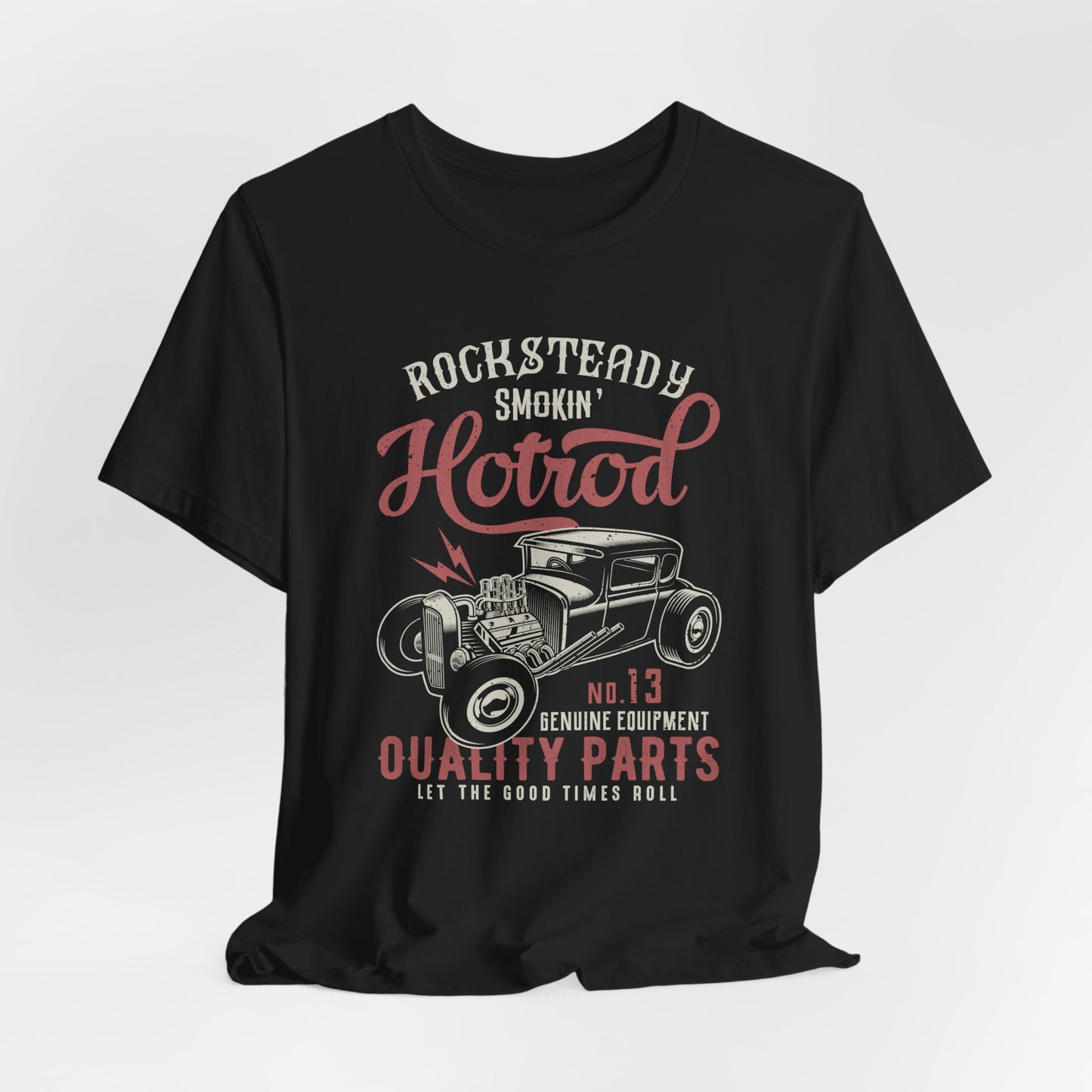 Rock & Teady, Smocking Hotrod, N13, Genuine Equipment, Quality Parts - Unisex Jersey Short Sleeve Tee