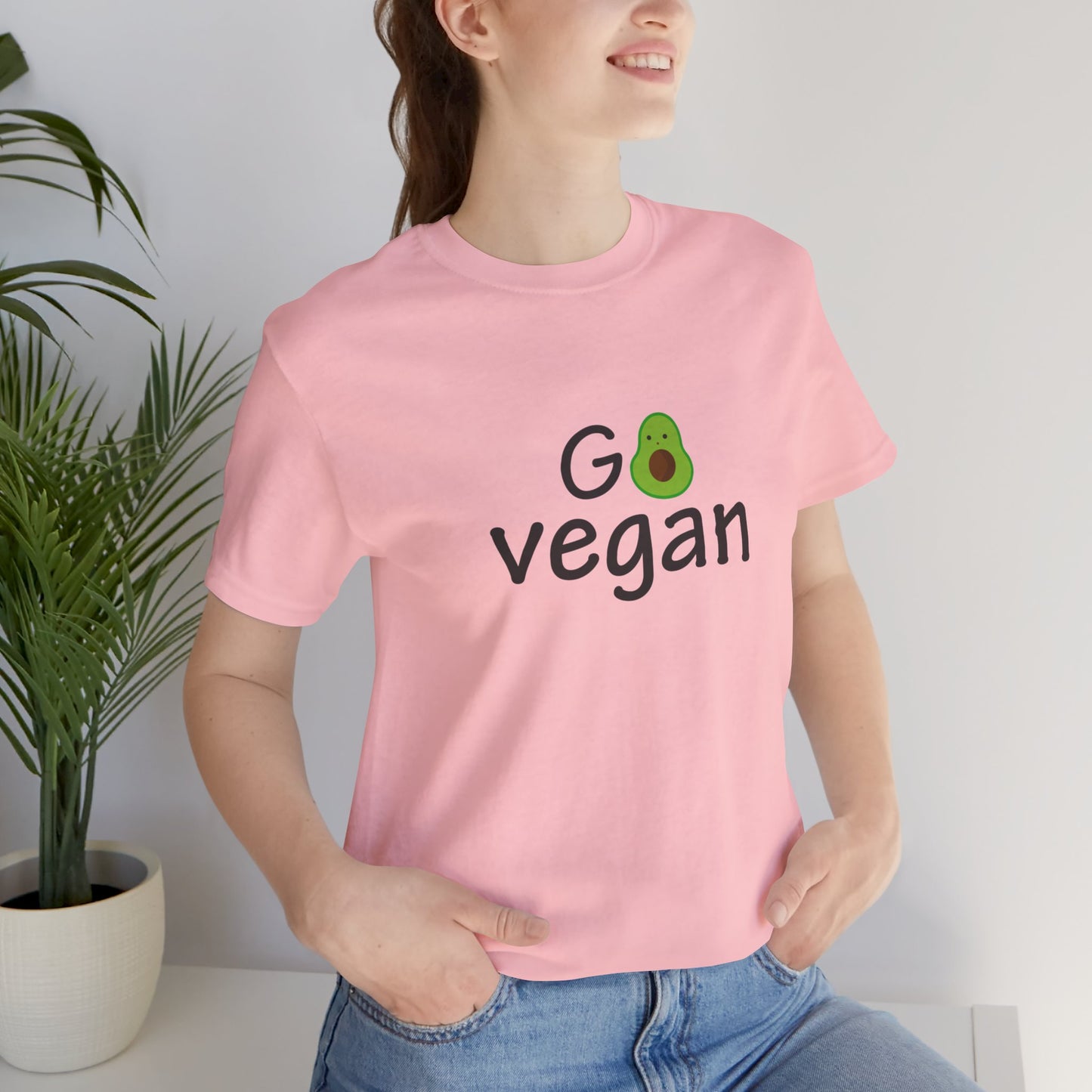 Go Vegan - Unisex Jersey Short Sleeve Tee