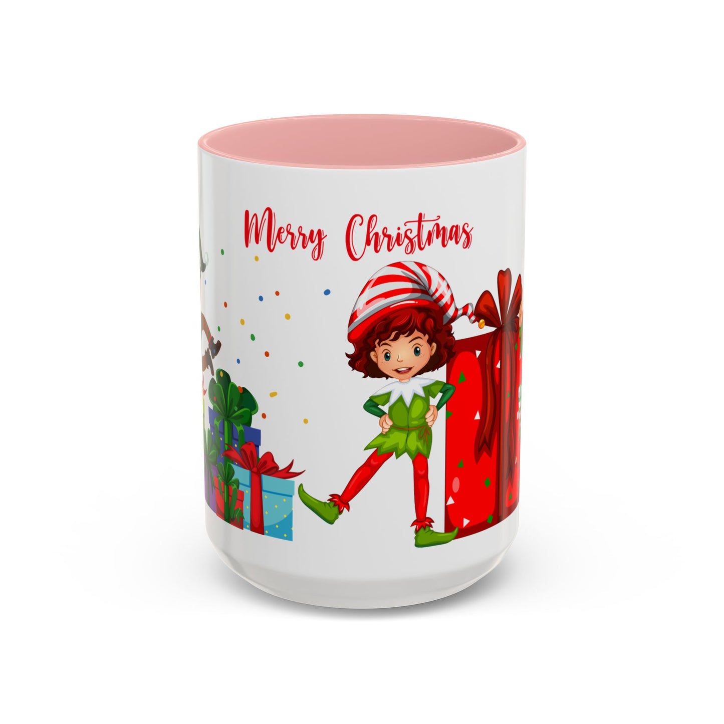 Elves, Merry Christmas - Accent Coffee Mug (11, 15oz) - 10360