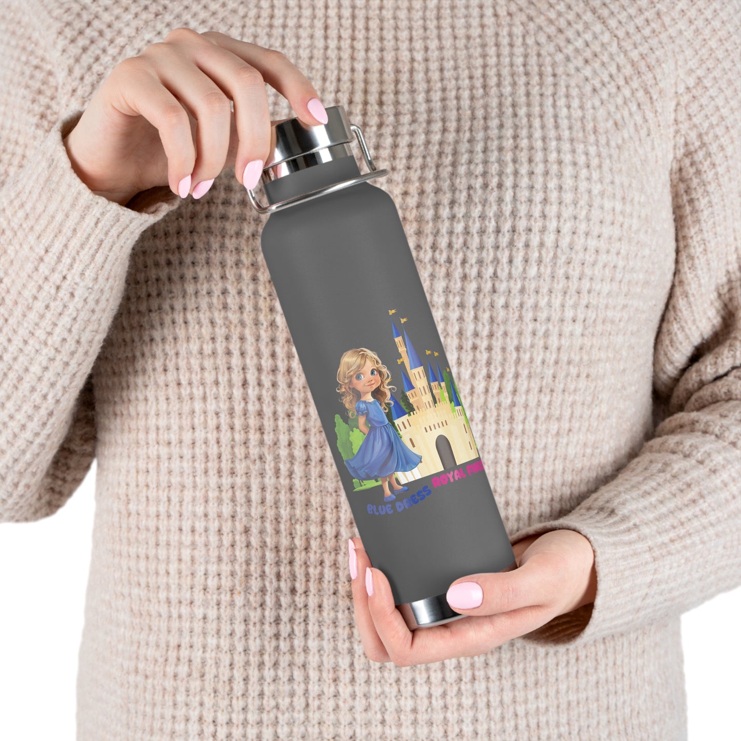 Blue Dress Princess, Royal Finesse - Copper Vacuum Insulated Bottle, 22oz - 11636