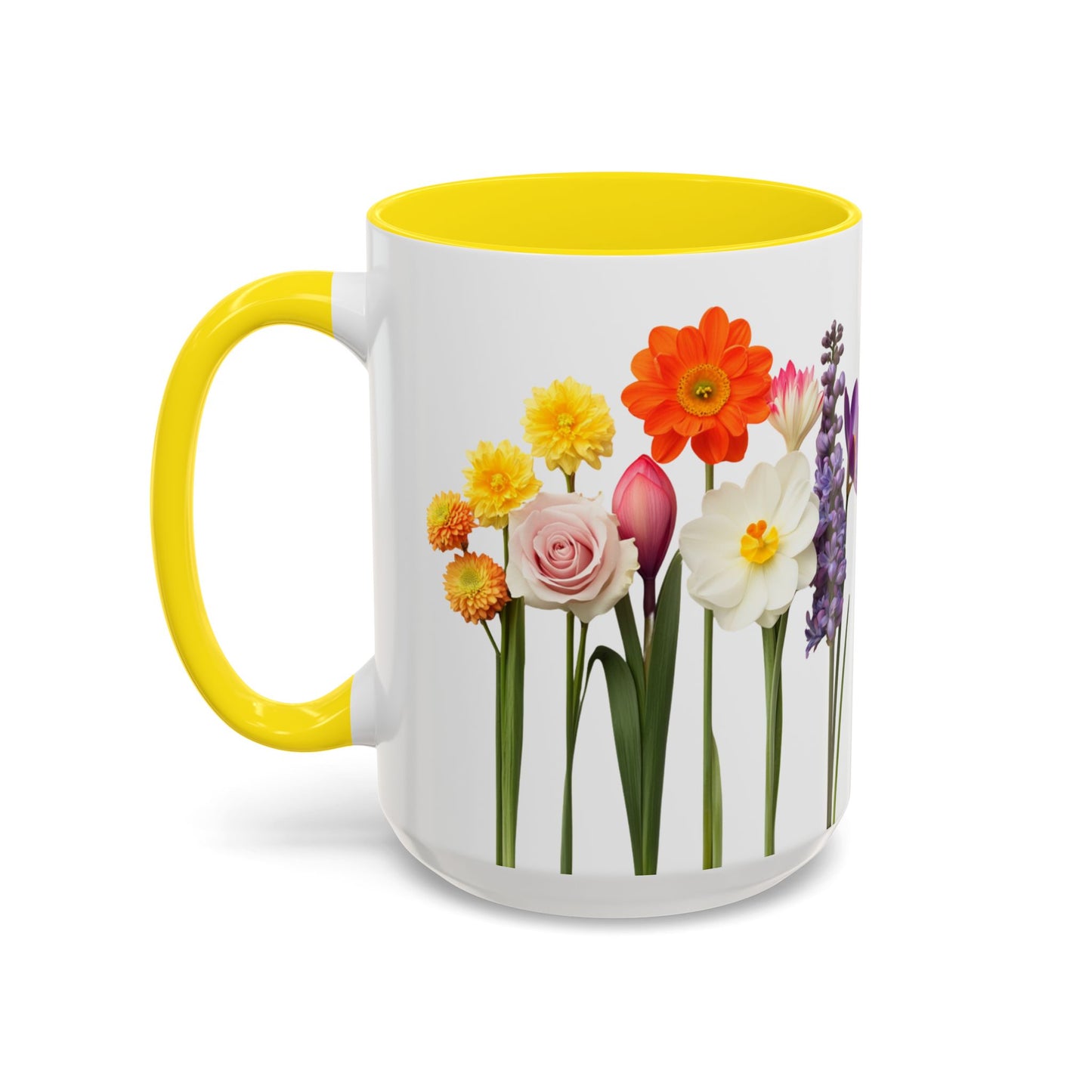 Bright Flowers - Accent Coffee Mug (11, 15oz) - 10400