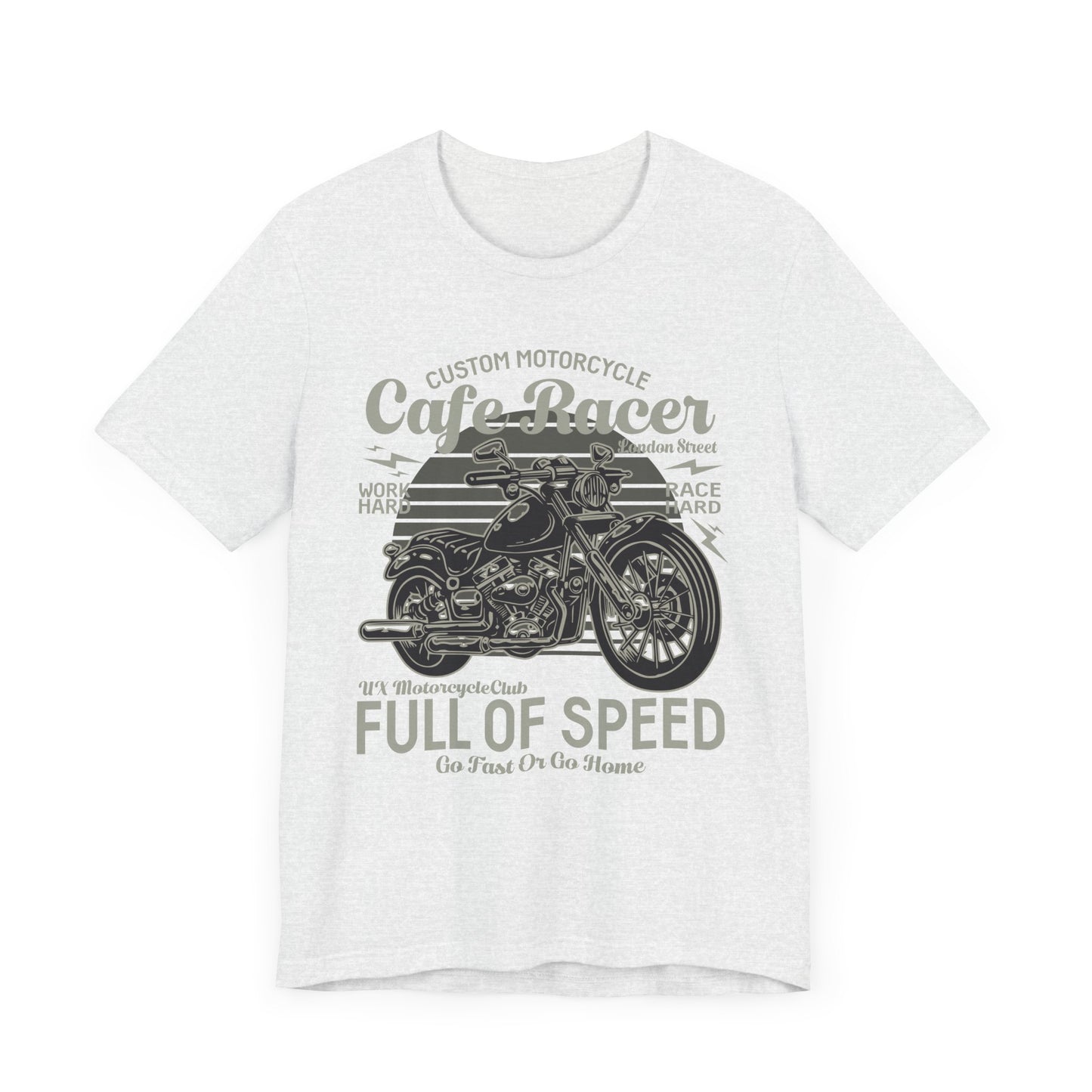 Custom Motorcycle, Cafe Racer - Unisex Jersey Short Sleeve Tee - 13295
