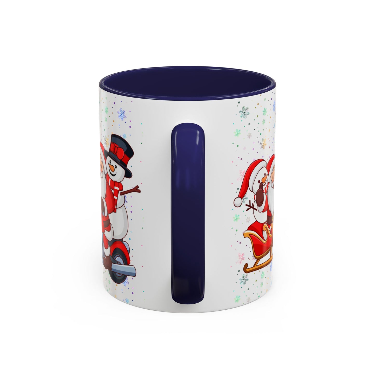 Christmas Party, Santa, Snowman & Reindeer - Accent Coffee Mug (11, 15oz) - 10427