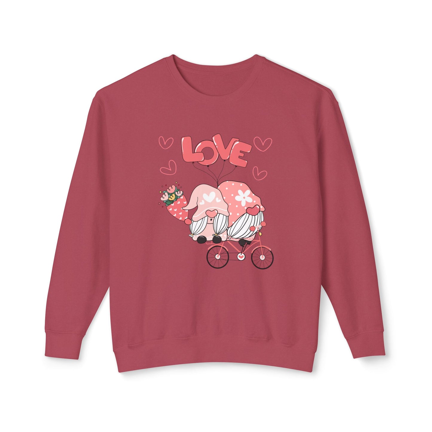 Gnome Couple, Love - Unisex Lightweight Crewneck Sweatshirt - 11027